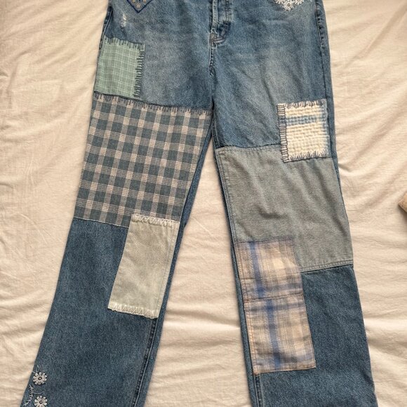 We The Free - Pre-Loved Steinbeck Patched Straight Leg Jeans - Picture 4 of 7